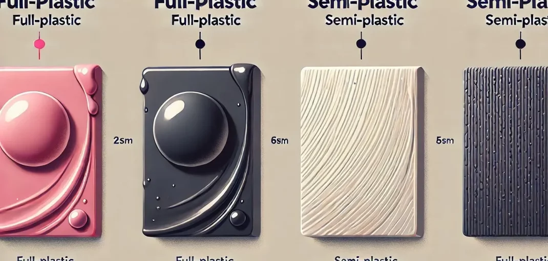 تفاوت رنگ تمام پلاستیک و نیمه پلاستیک