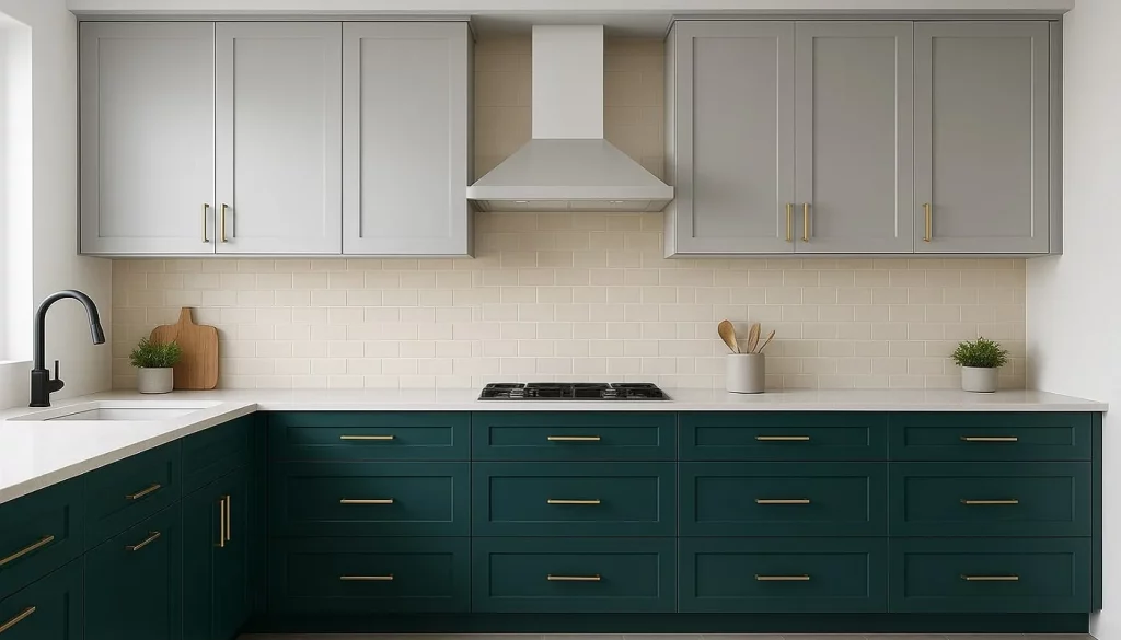 ترکیب رنگ کابینت و دیوارهای آشپزخانه برای هر سلیقه‌ای